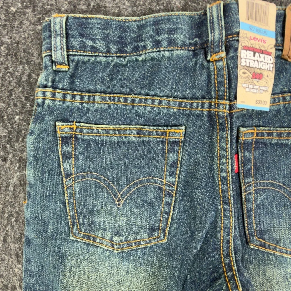 Levi's Y2K 549 Relaxed Straight Jean Shorts Boys 7 Reg Blue Denim NWT
